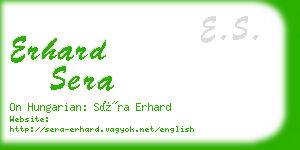 erhard sera business card